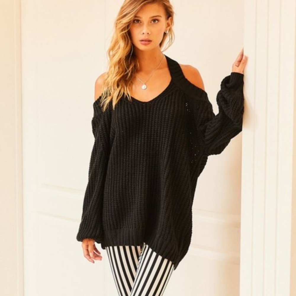 So In Love Black Open Back Sweater - Picture 7 of 13